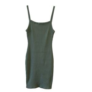 Lulu’s Sage Green Mini Bodycon Low Back Dress Medium
